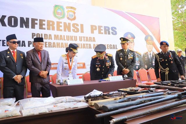 16 Senjata Api Ilegal Diserahkan Sukarela ke Polisi di Maluku Utara, Sisa Konflik Masa Lalu