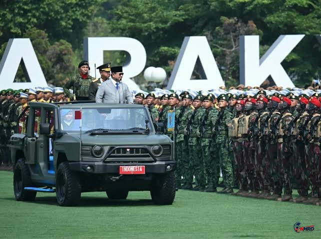 HUT ke-81 TNI, Prabowo Ungkap Indonesia Mulai Diserang Lewat Siber